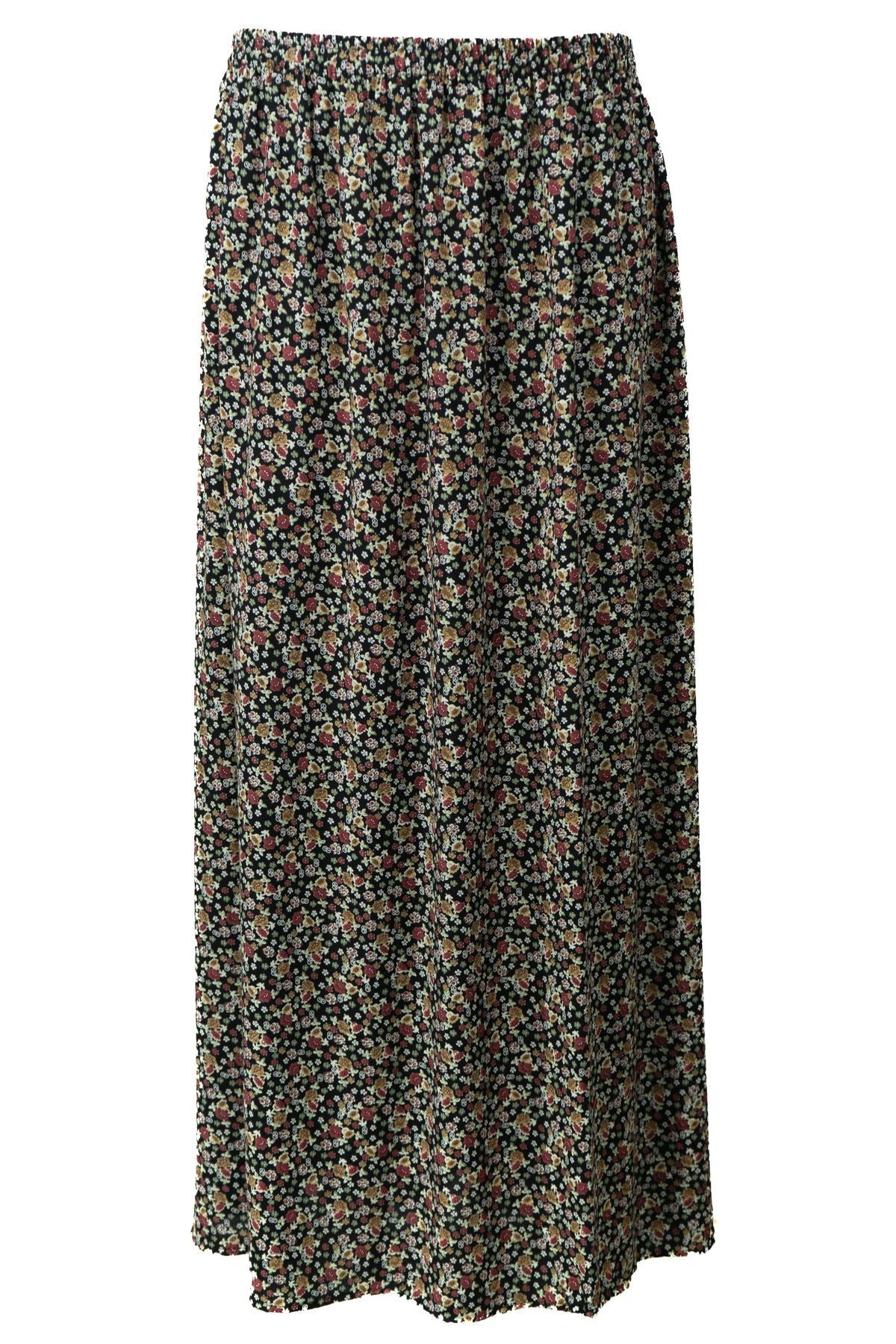 Kadın Anne Etek Dokuma Viskon Kumaş Minik Papatyam Çiçeği Desenli Rahat Kesim Tam Kalıp